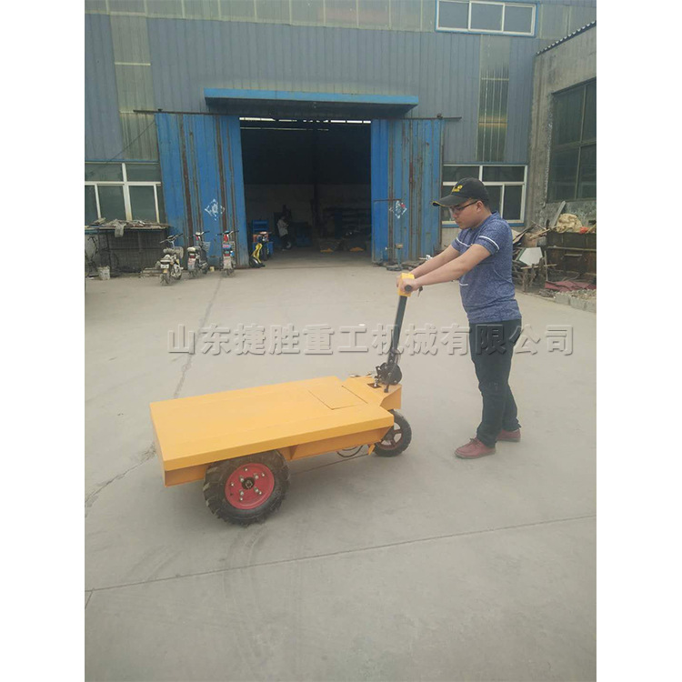 Vehículo de transporte de ladrillo de hoja de mano eléctrico para plataforma de carga y descarga de transporte de placa plana de ingeniería de construcción