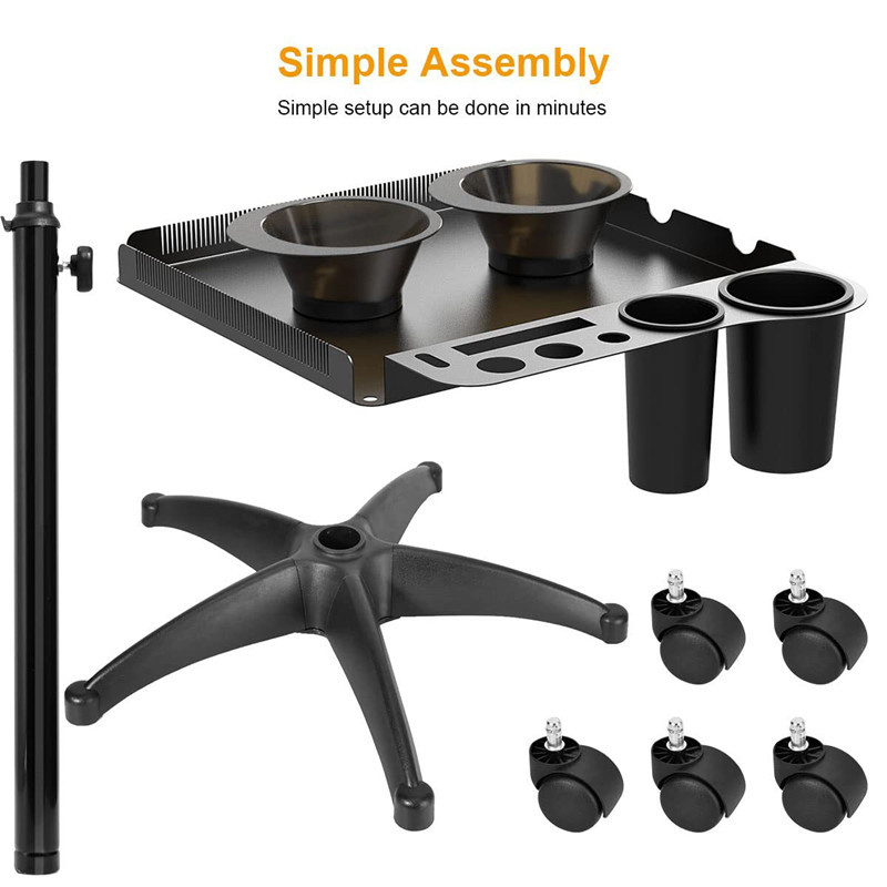 Coche especial para salón de belleza, coche de belleza de lujo ligero, carro móvil, estante, coche de herramientas multifuncional, aterrizaje