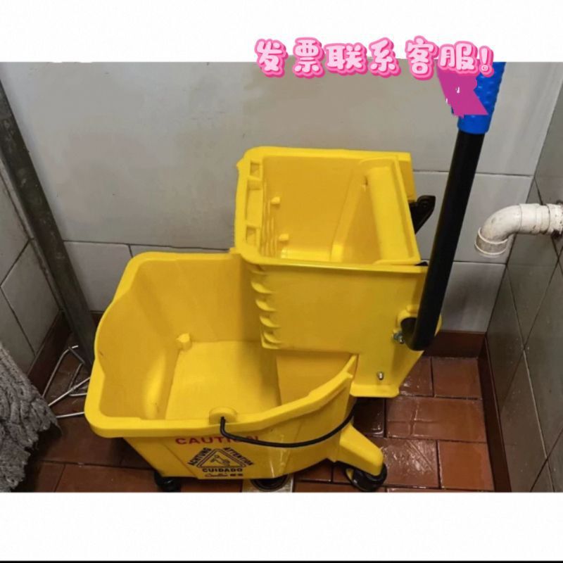 Suitable for Kfc/Pizza Hut High-Efficiency Mop Bucket Set, the Latest Cleaning Artifact, a Must-Have for Professional Kitchens