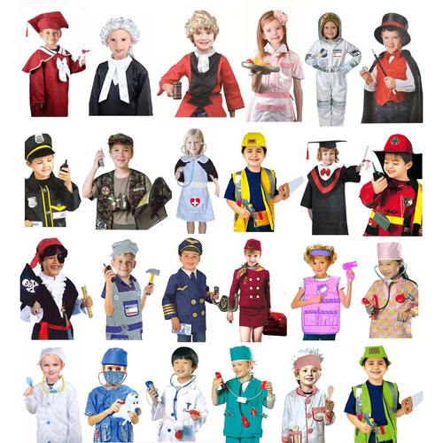 Children's doctor performance suit cosplay kindergarten role-playing suit chef nurse suit Halloween space suit
