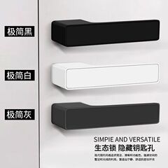意式极简门锁室内卧室静音磁吸生态门把手现代简约隐藏钥匙房门锁
