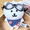 [aviator glasses + denim triangle bib]