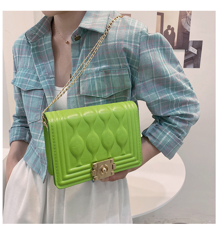 Korean Fashion Texture Messenger Small Square Bag display picture 19