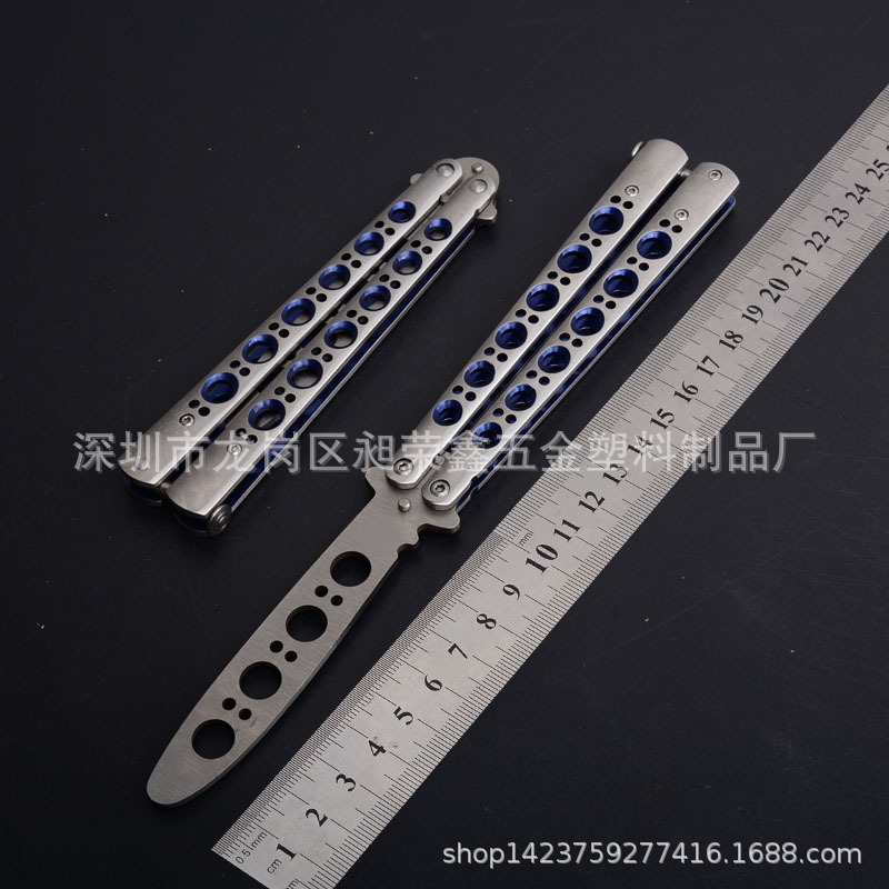 40蓝龙柄精简版不开刃甩刀