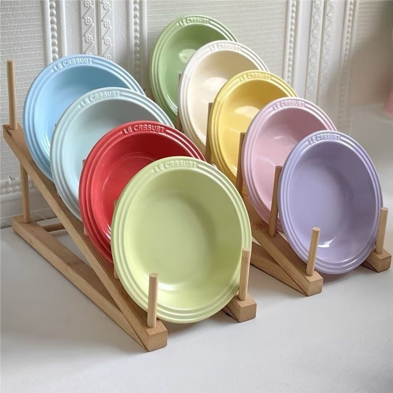 法国很酷彩餐前盘6寸彩虹餐具陶瓷盘耐高温高档盘家用宠物碗猫碗
