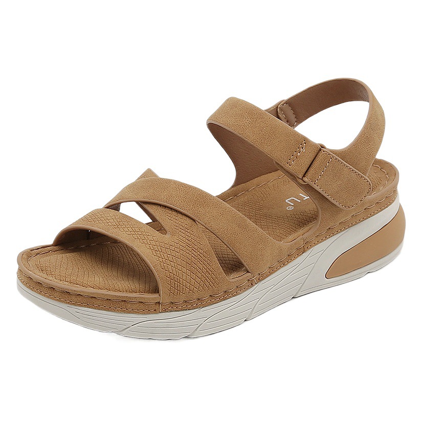 X8275-2 nuevo modelo 2025MD sandalias ligeras casuales deportivas cómodas con suela gruesa, velcro y costuras, talla grande para mujer