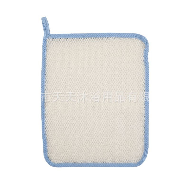 Toalla de baño espumoso Toalla cuadrada de jabón Toalla de lavado espumoso de nailon Tabletas de espuma de jabón de doble capa 2226 en stock