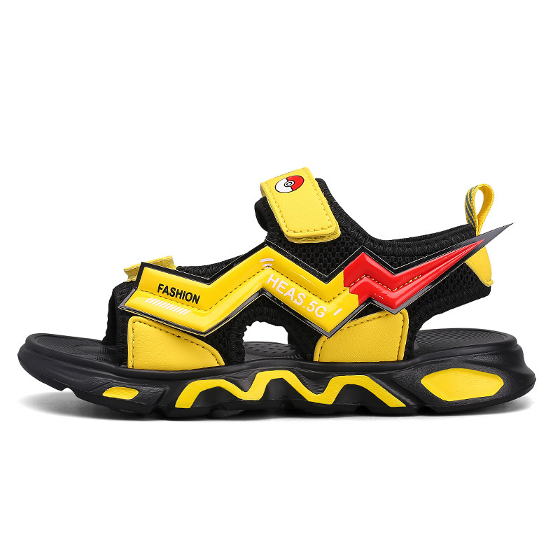 911 sandalias para niños verano nuevo estilo niño sandalias y zapatillas Pikachu zapatos de playa casuales antideslizantes para niños grandes