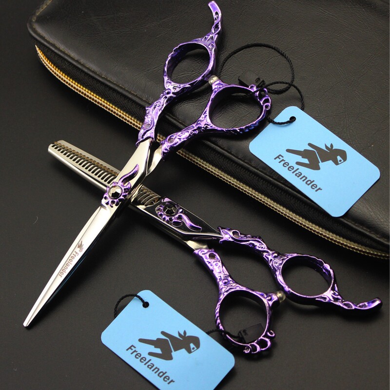 6.0 inch Freelander 440C TB-611 hair scissors package 06-9