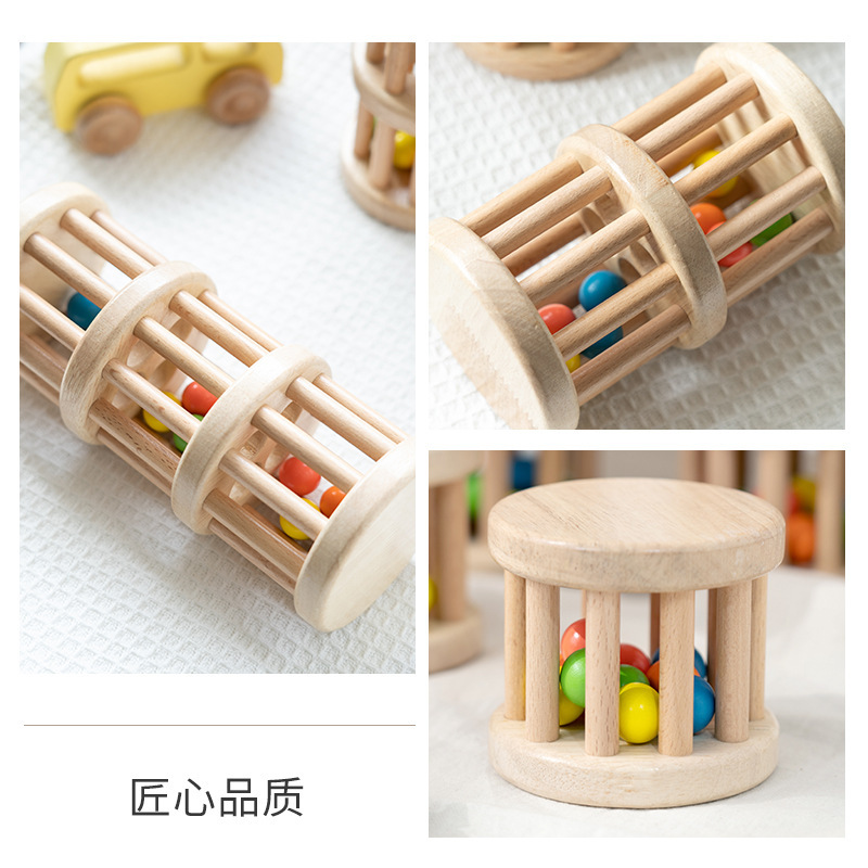 Weiweihu Instrumentos musicales Educación temprana Puzzle Sonajero multicapa Bebé de 3 años Ejercicio de agarre Capacidad auditiva Juguetes de madera