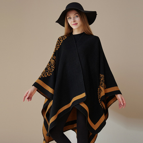 Spring and autumn travel cashmere cloak double-sided simple solid color scarf imitation cashmere long cloak warm thickened shawl