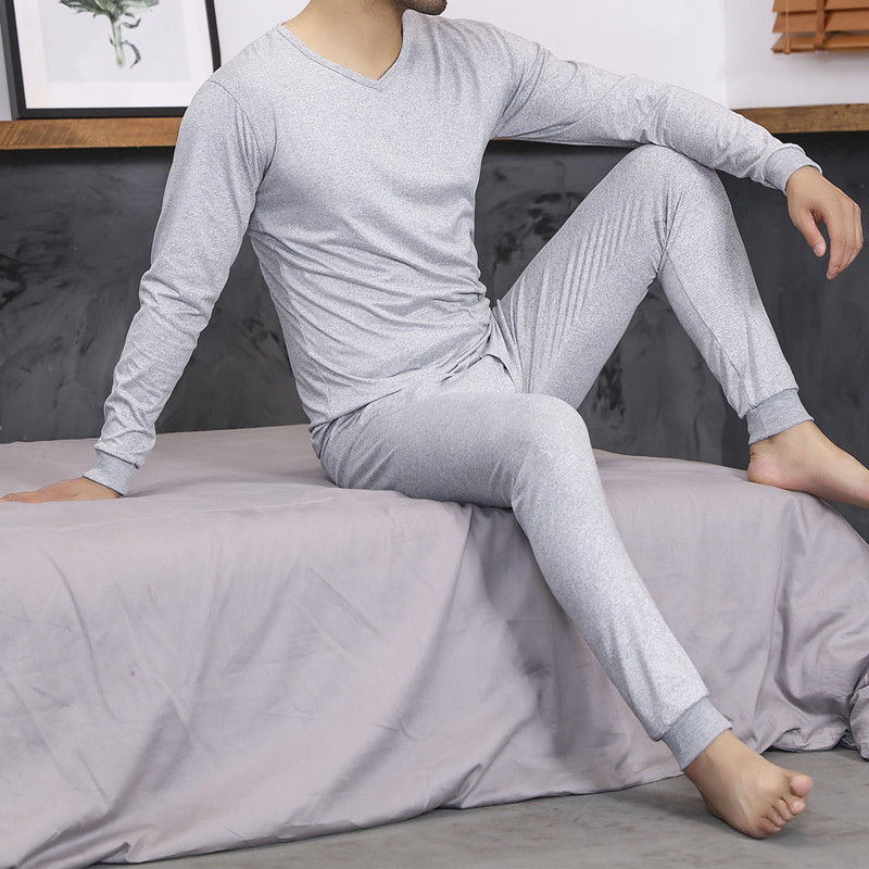 남자 가을 겨울용 열 속옷 정장, 소년용 가을 옷, 중년 및 청년용 가을 바지, 바텀 셔츠, 홈 의류, 긴팔 파자마