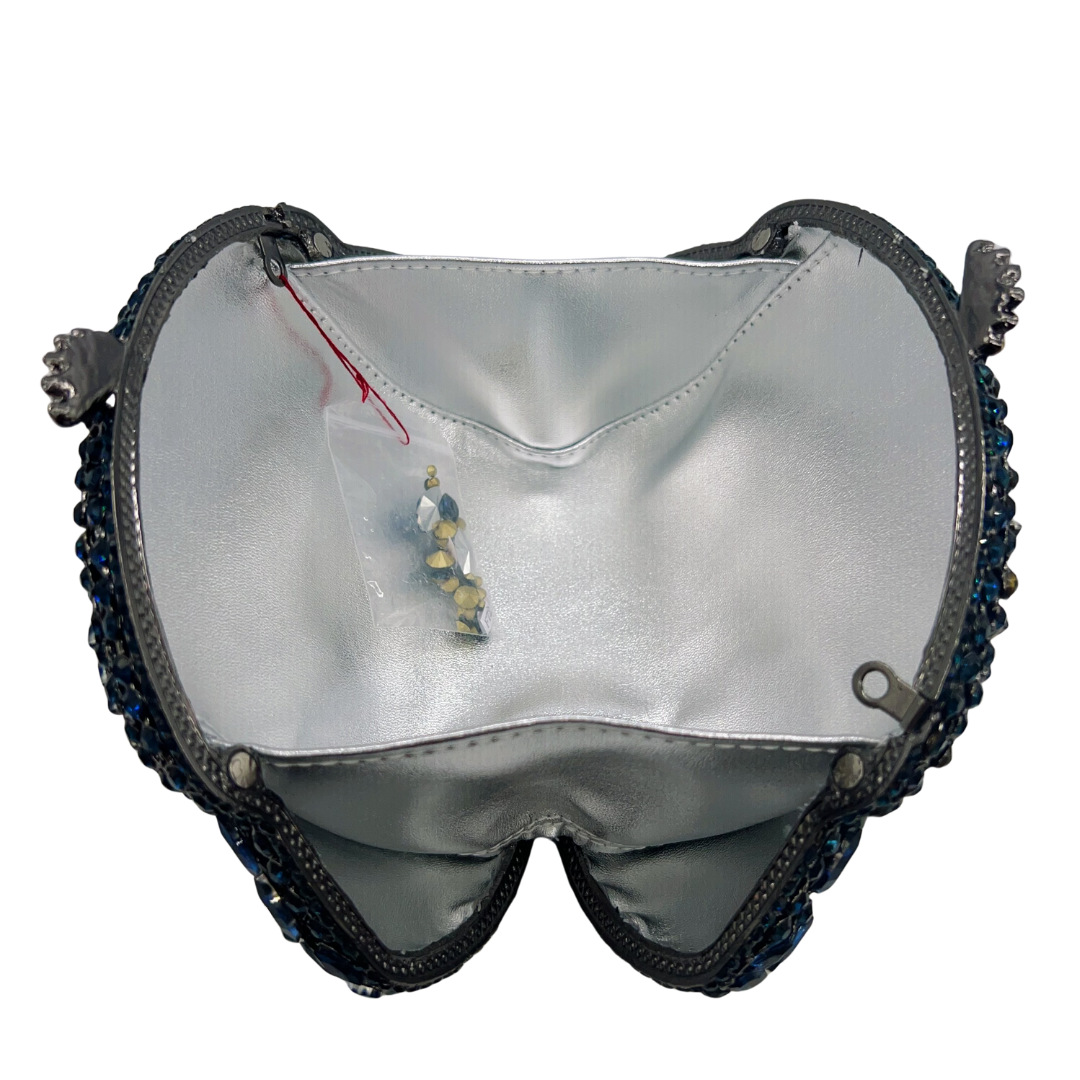 Stone clutch nuevo bolso de cena de diamante azul bolso de mano hueco bolso de fiesta de Europa y América