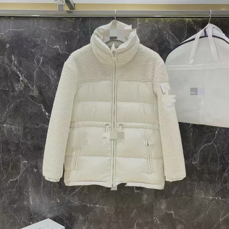 25SS New Women's Waist-Cinching Down Jacket M Home Style Escaut Classic Design with Plush Fur Trim