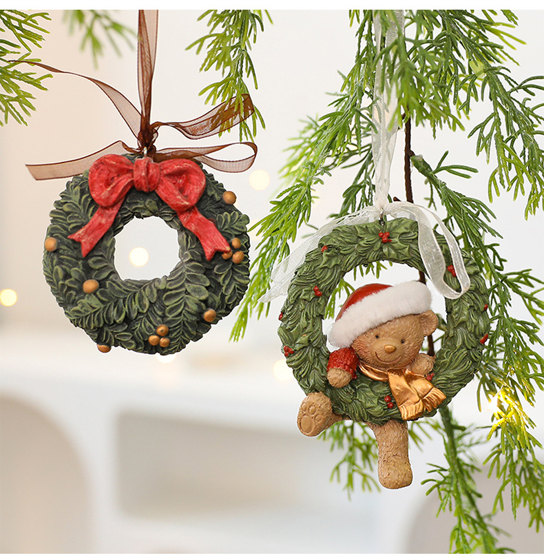 Klasik Noel Süsü Seti - El Yapımı Reçine Tatil Süslemeleri (Vintage Esintili, 10 Benzersiz Tasarım, Kırılmaz ve Hafif)_voghion.com