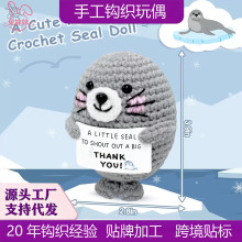 跨境新品手工钩织可爱棒球玩偶摆件毛线编织情侣冰棍毛线玩偶成品
