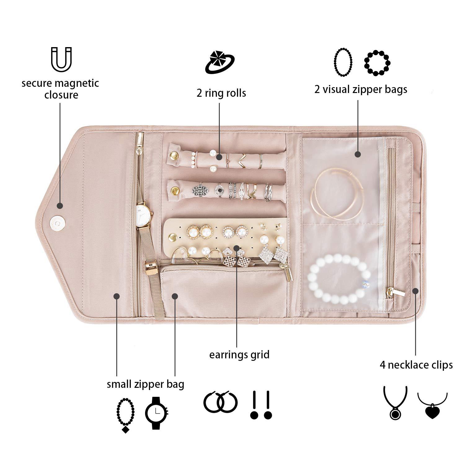 Schmucktasche, neue faltbare Aufbewahrungstasche, modische Make-up-Tasche, Aufbewahrung von Schmucktaschen_voghion.com