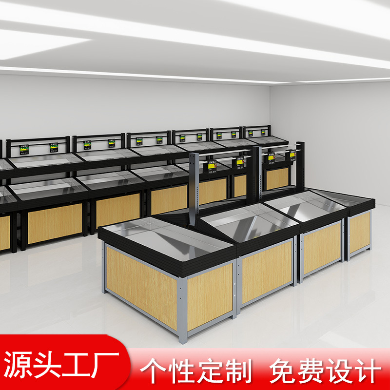 生鲜超市蔬菜货架超市果蔬货架水果货架展示架商用蔬菜架子不锈钢