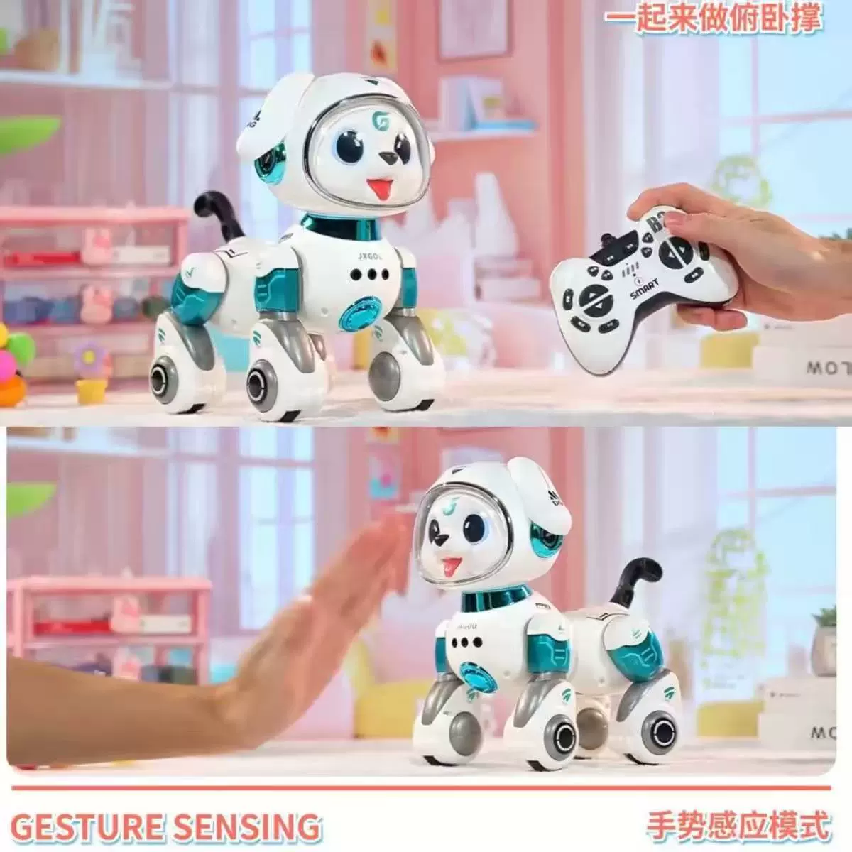 Smart robot dog, toy for programming for boys, remote control, Birthday gift