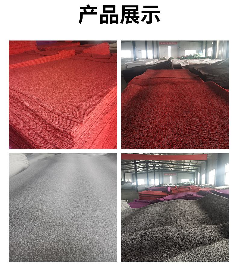 White Pvc Coil Floor Mat Roll Material Car Floor Mat with Nail Backing Printed Uv Printed Carpet Uv Anti-Slip for Home Use
