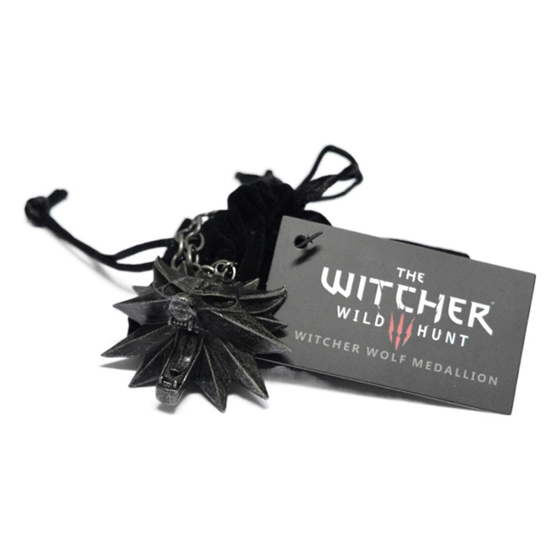 Nuevo el witcher 3 asistente medalla original Lobo cabeza COLLAR COLGANTE al por mayor