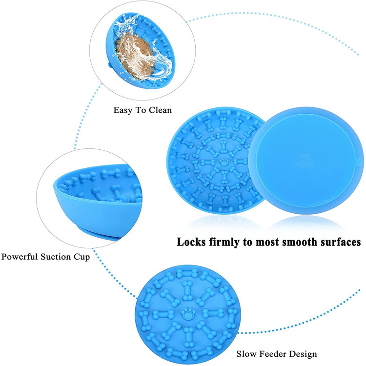 新款硅胶宠物防滑碗  防噎宠物缓食碗 狗狗用品硅胶宠物慢食碗