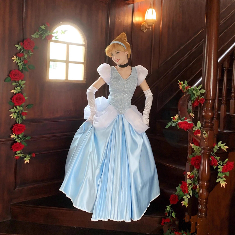 Halloween Cinderella Play Cinderella Cosplay Princess Dress Cinderella Haute Couture Princess Dress Gown