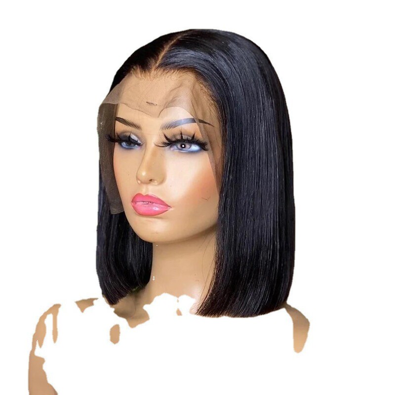 12A Vietnam Bone Straight Bob Human Hair Wigs 前蕾丝假发套|undefined