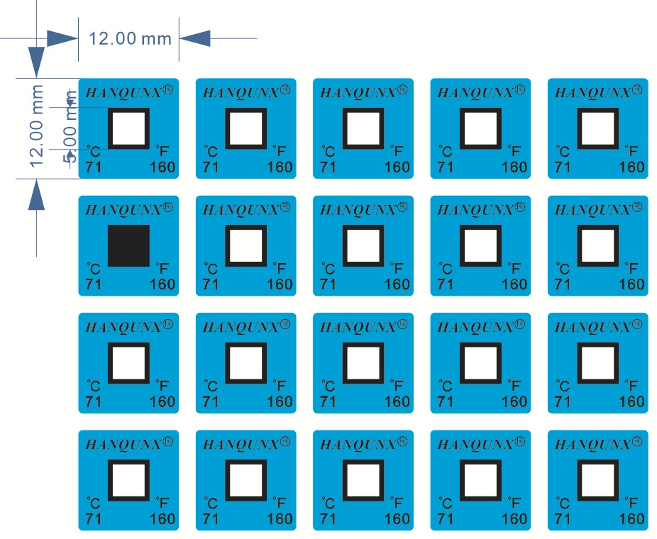 HWDJ-71 меняющая цвет бумага для измерения температуры Hanqun необратимый патч для измерения температуры лист для измерения температуры меняющая цвет наклейка для измерения температуры полоса