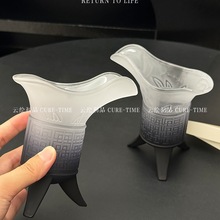 【是关中王来了】玻璃杯帝王杯创意仿古爵杯家用复古奶古代酒杯无