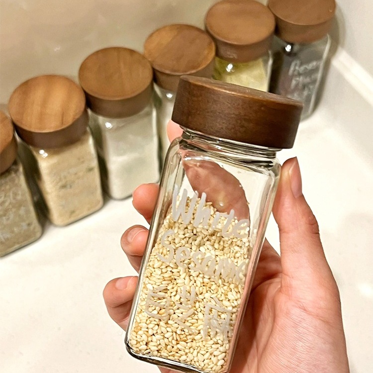 [Esquina de la cocina] botella de condimentos para la cocina, frasco de condimentos especial, pimienta, vidrio, condimentos envasados para el hogar