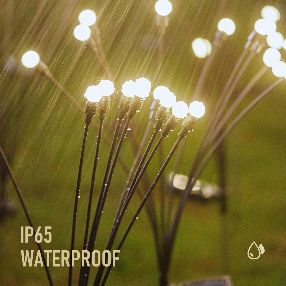 Cross-border solar firefly energy-saving LED lawn garden ground stake light outdoor waterproof landscape decorative light
