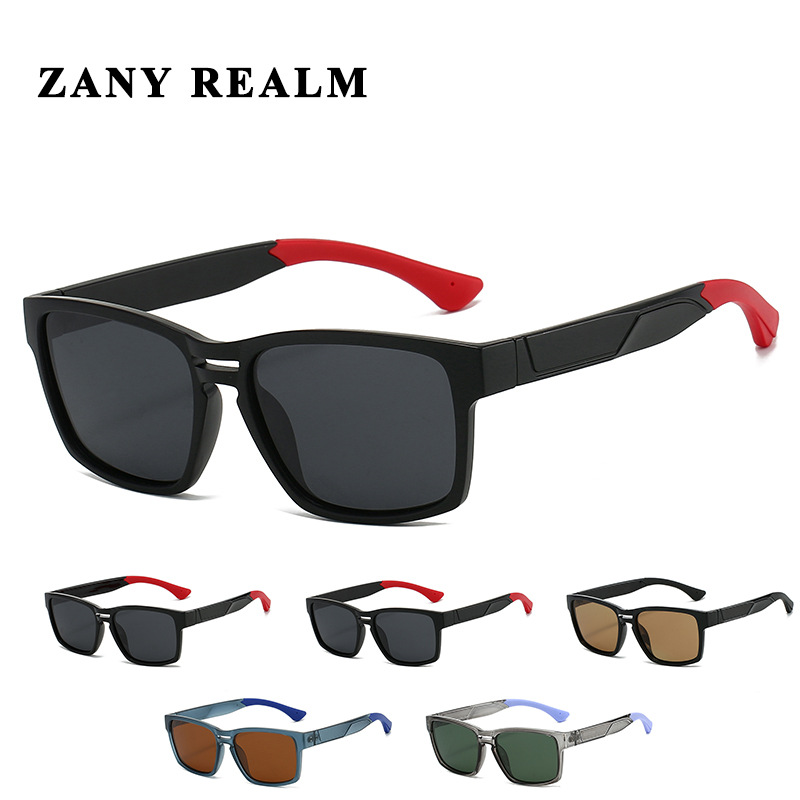 Gafas de sol de ciclismo de alta gama para hombres nuevos transfronterizos Gafas de sol polarizadas para exteriores Gafas de sol retro de color de empalme de doble viga