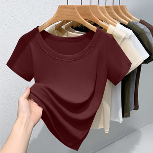 Trend summer fashionable T-shirt with a round collar, high-quality style