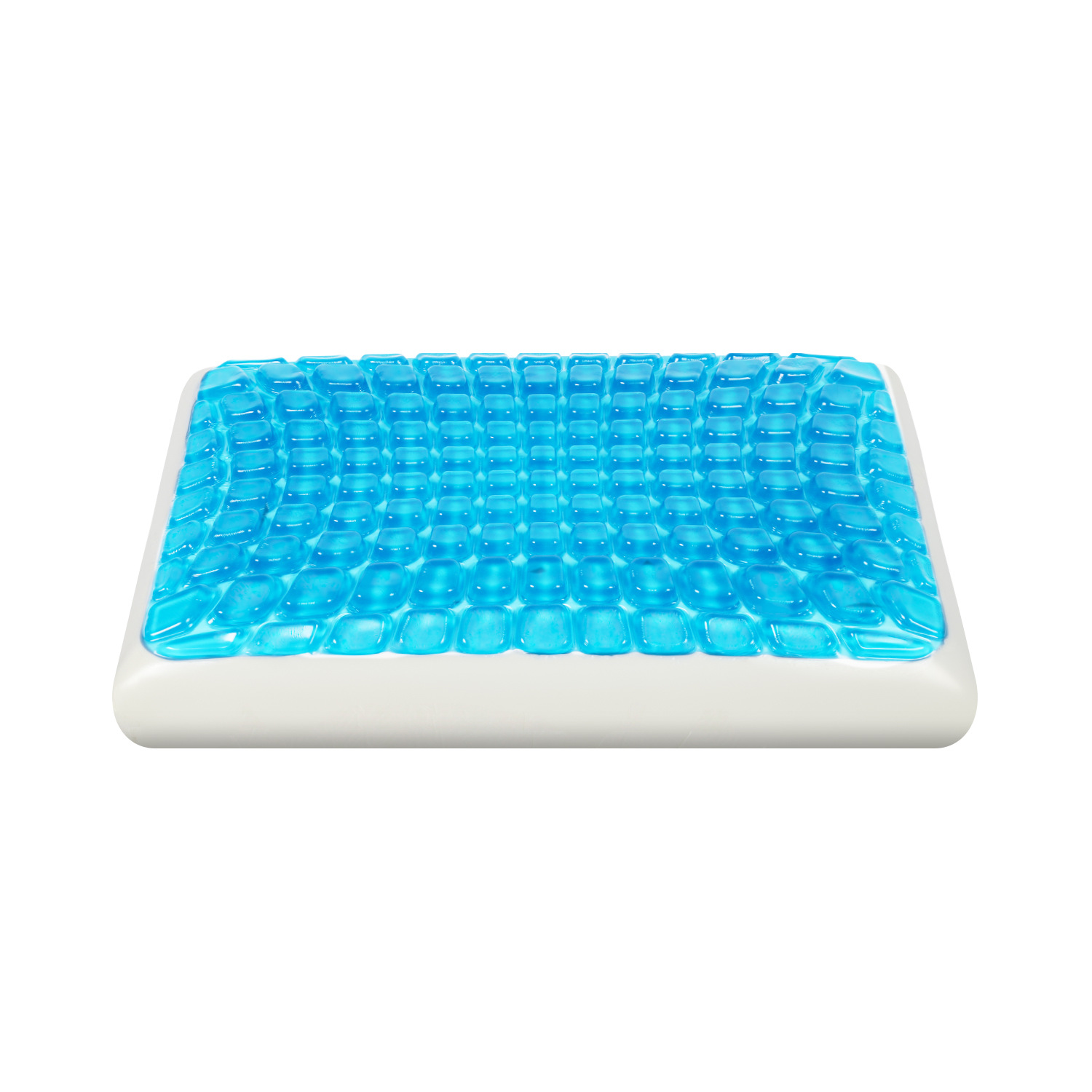 Almohada de gel de seda de alta gama transfronteriza, lujosa almohada de partículas de gel 3D, almohada de alta calidad para dormir con protección para el cuello