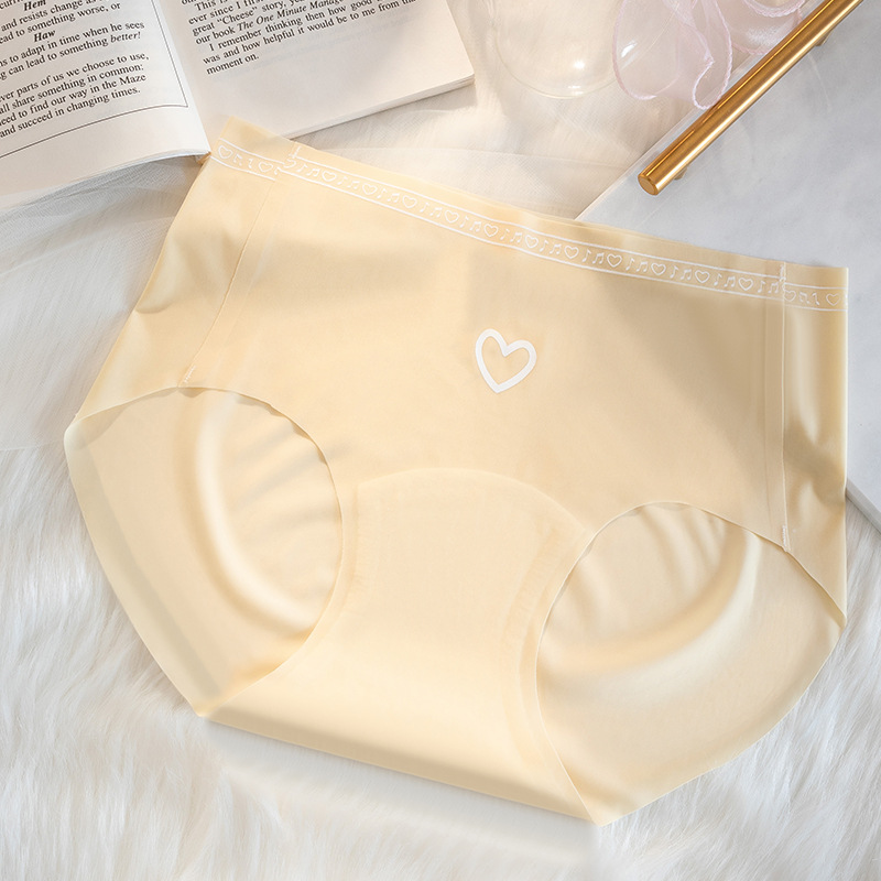 Ropa interior ultrafina 10D sin costuras de seda de hielo de melocotón máscara de cadera entrepierna larga algodón antibacteriano cintura media ropa interior de seda de hielo para mujer