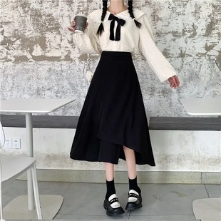 ��ɫ����ȹŮ�ﶬ���¿�chic��ʽ�ձ��L������Ҏ�t�OӋ��Сȹ�ӳ�