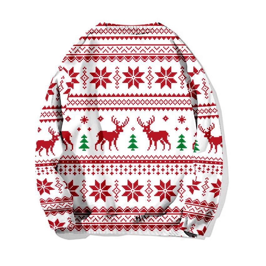 New 3d Printed Little Deer Sweater Loose Pullover Sweatshirt Christmas_voghion.com