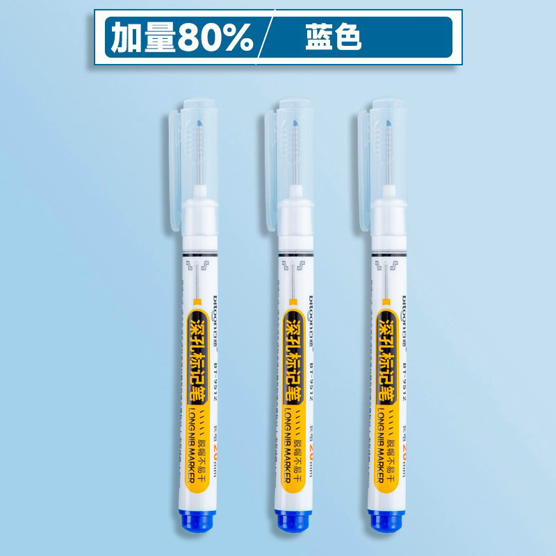 Baitong ロングヘッド油性マーカーペンロングノズル建設現場装飾木工深穴マーキング防水タイル油性マーカーペン|undefined