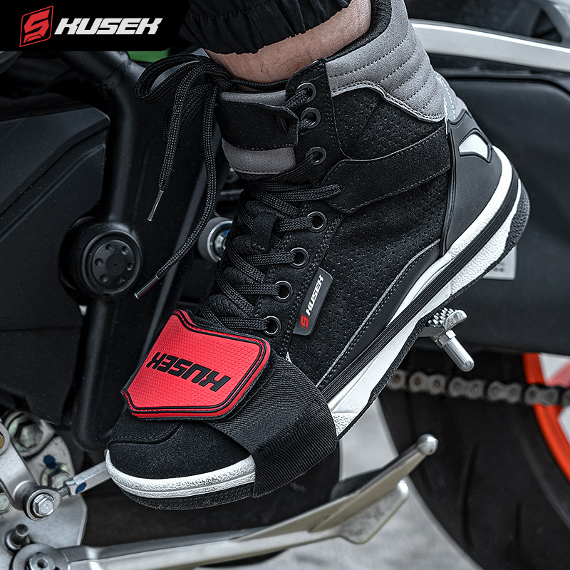KUSEK cubierta del zapato del engranaje de la motocicleta cubierta del pie cubierta de la palanca de engranajes cubierta protectora negro
