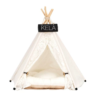 Съемный палаточный домик для питомцев, Шик Teepee для собак и кошек, Складной 40–60 см, С подушкой/Без подушки
