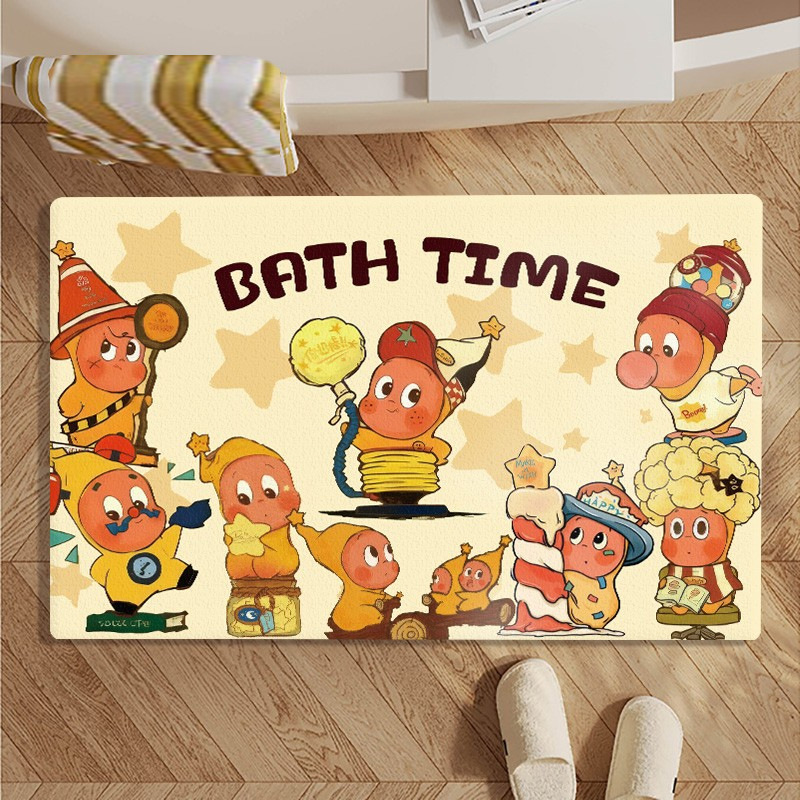 Cartoon Cute Star Man Diatom Mud Bathroom Floor Mat Household Bathroom Toilet Door Absorbent Non-Slip Foot Mat