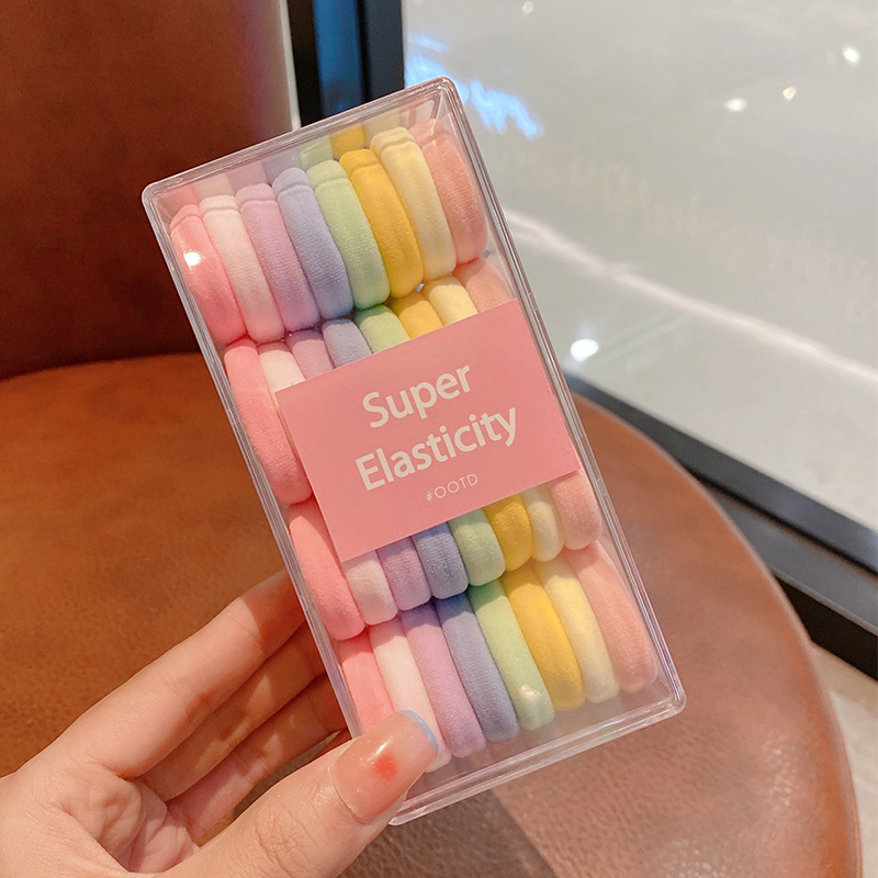 Anillo de cabello para niños no lesionar cabello de cabello de cola de caballo alta cuerda de cabello de cabello niñas tiras elásticas duraderas de alta elasticidad niñas cubierta de cuero