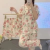 Трёхпредметный комплект кардиган, Яблочно‑белый