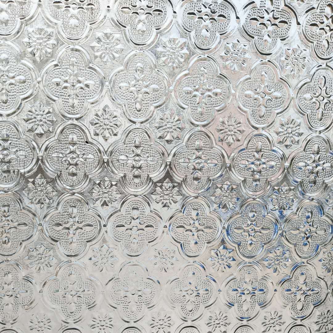 艺术彩色海棠花玻璃  玻璃原片  玻璃加工  西关玻璃七彩压花玻璃