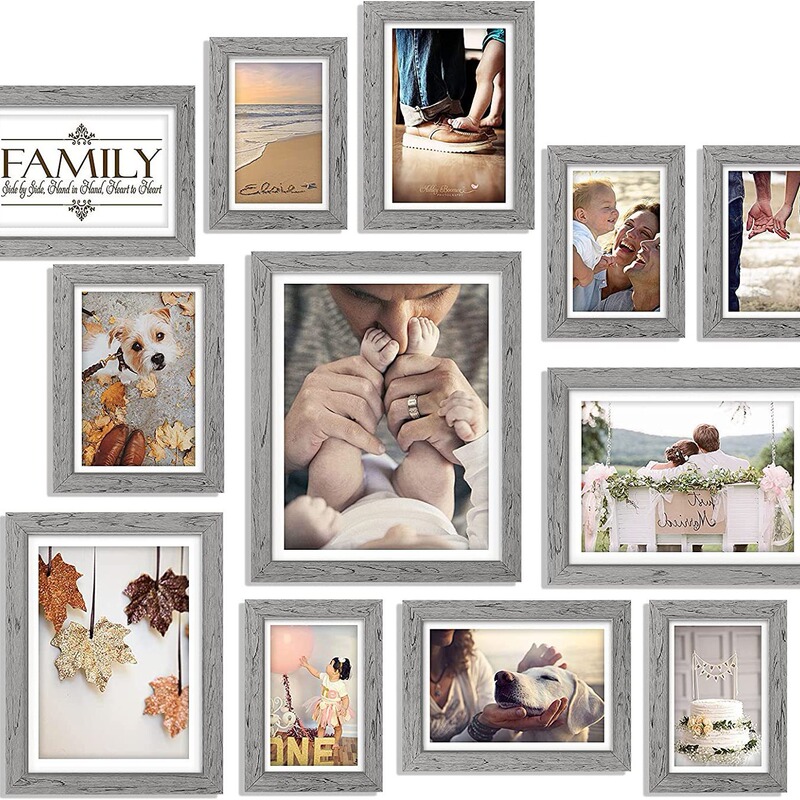Hot-Selling Photo Frame Set for Wall Decoration—12-Piece Gallery Wall Frame Set Collage Photo Frame Wall-Mounted Picture Frame