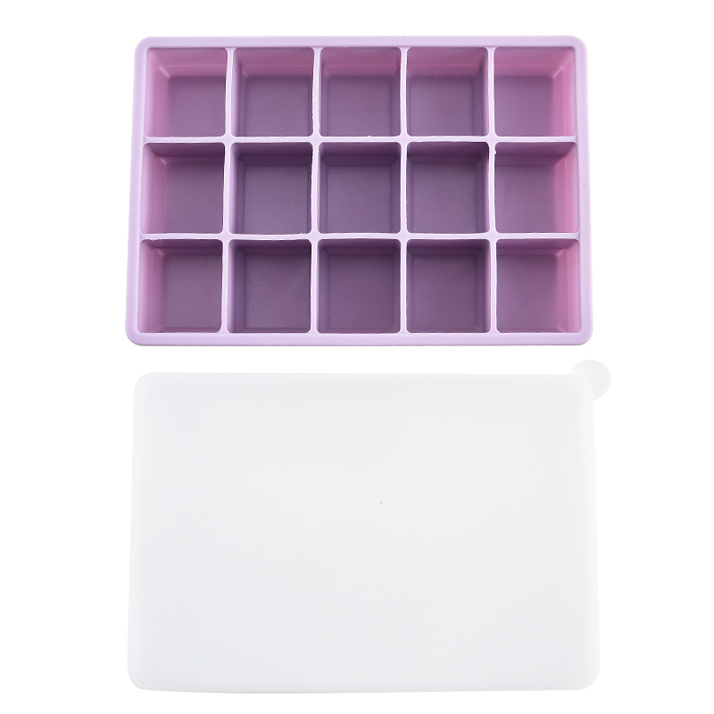 Molde de silicona para hielo transfronterizo, bandeja de hielo de grado alimenticio con tapa de silicona, bandeja de hielo de 15 compartimentos, bandeja de hielo de 24 compartimentos image 10
