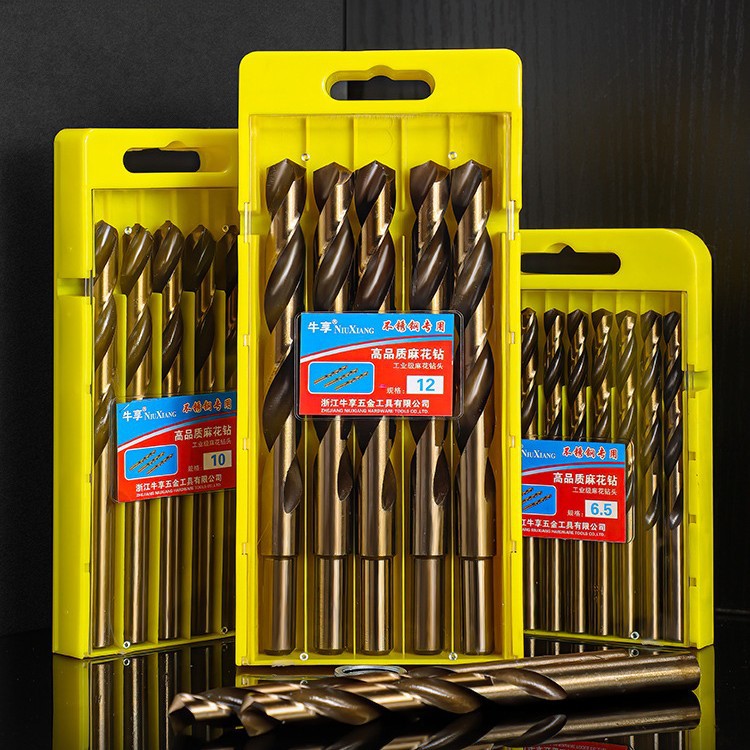 麻花钻头不锈钢含钴手电钻打孔钢铁超硬钨钢合金直柄转头大全