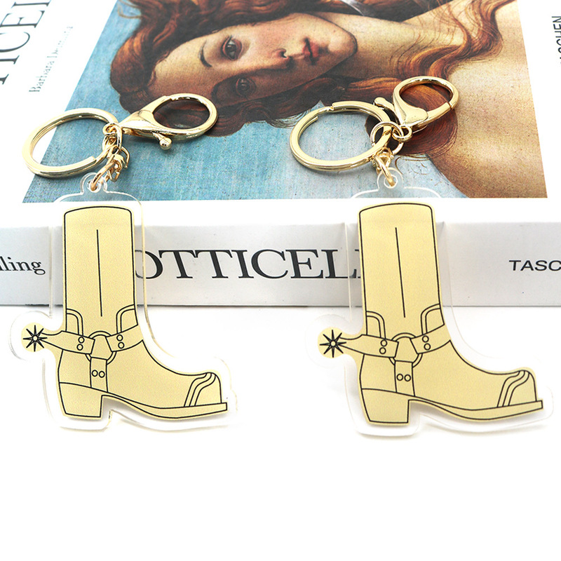 European and American Bad Bunny Bad Rabbit acrylic long boots keychain star peripheral hot sale charm pendant jewelry