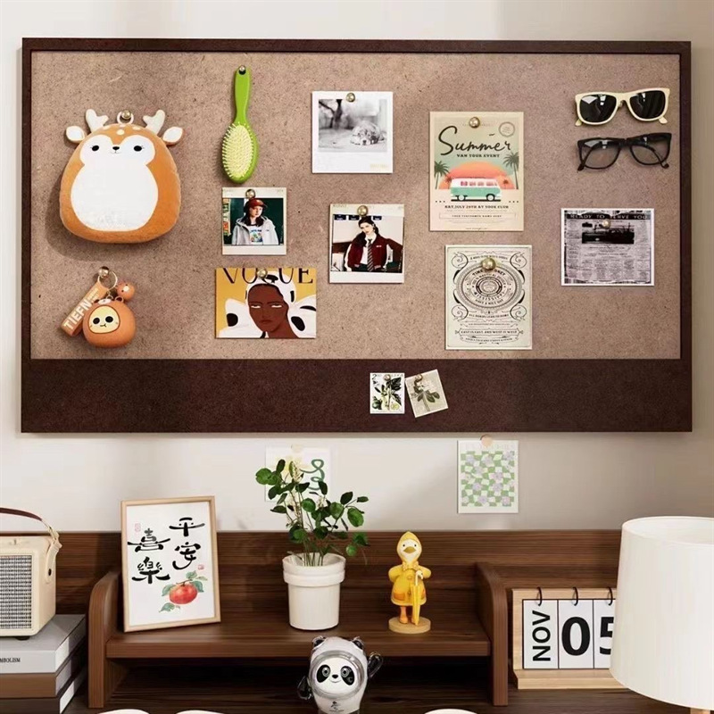 照片墙毛毡板软木板免打孔留言板拍立得相片装饰自粘创意挂手工